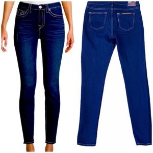 TRUE RELIGION Halle Phantom Skinny American Flag embroidered  27